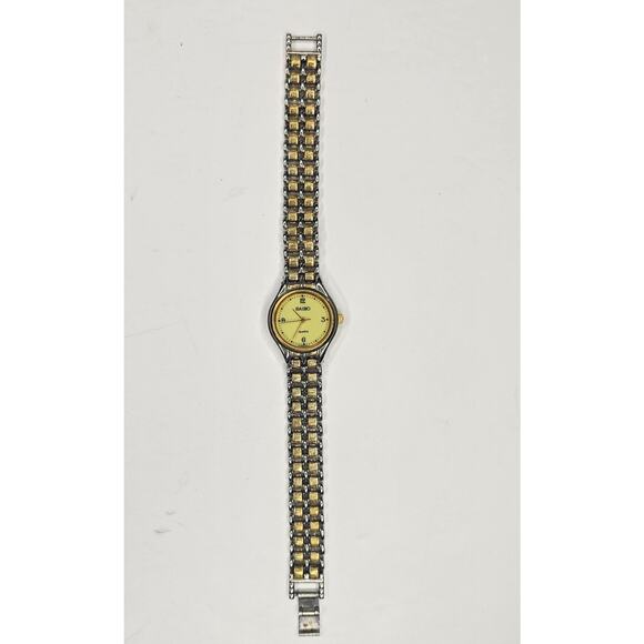 SAIBO Analog Quartz WristWATCH Timepiece Two Tone Gold Silver Band New - Picture 2 of 7